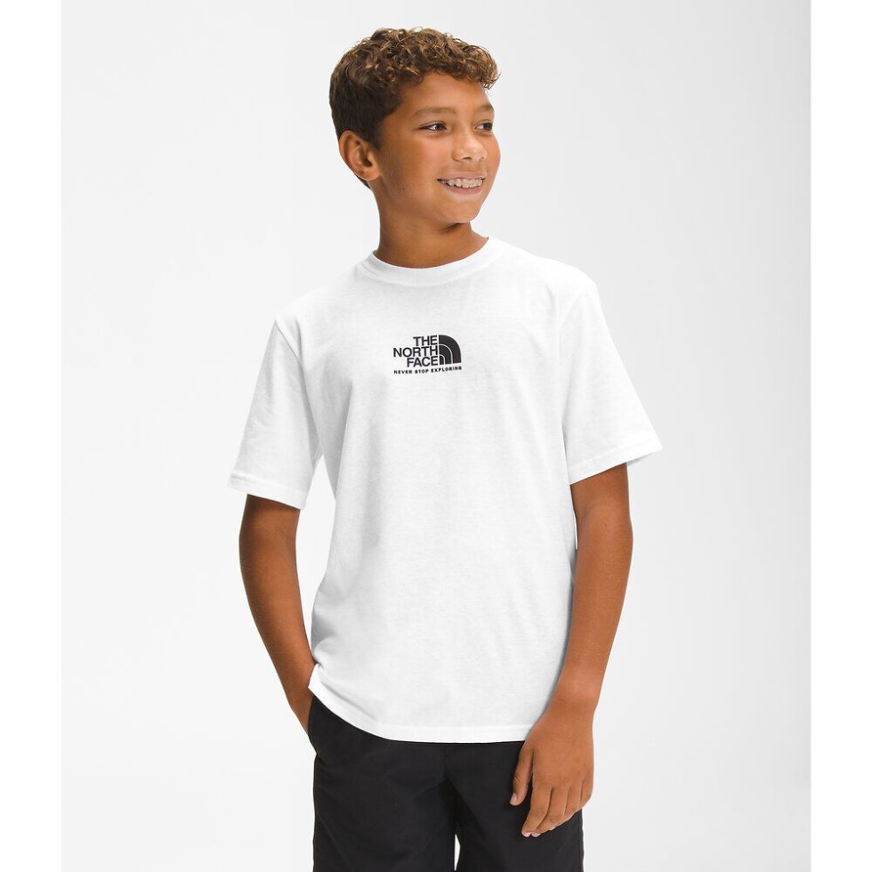 Boys Short Sleeve Graphic Tee The North Face White