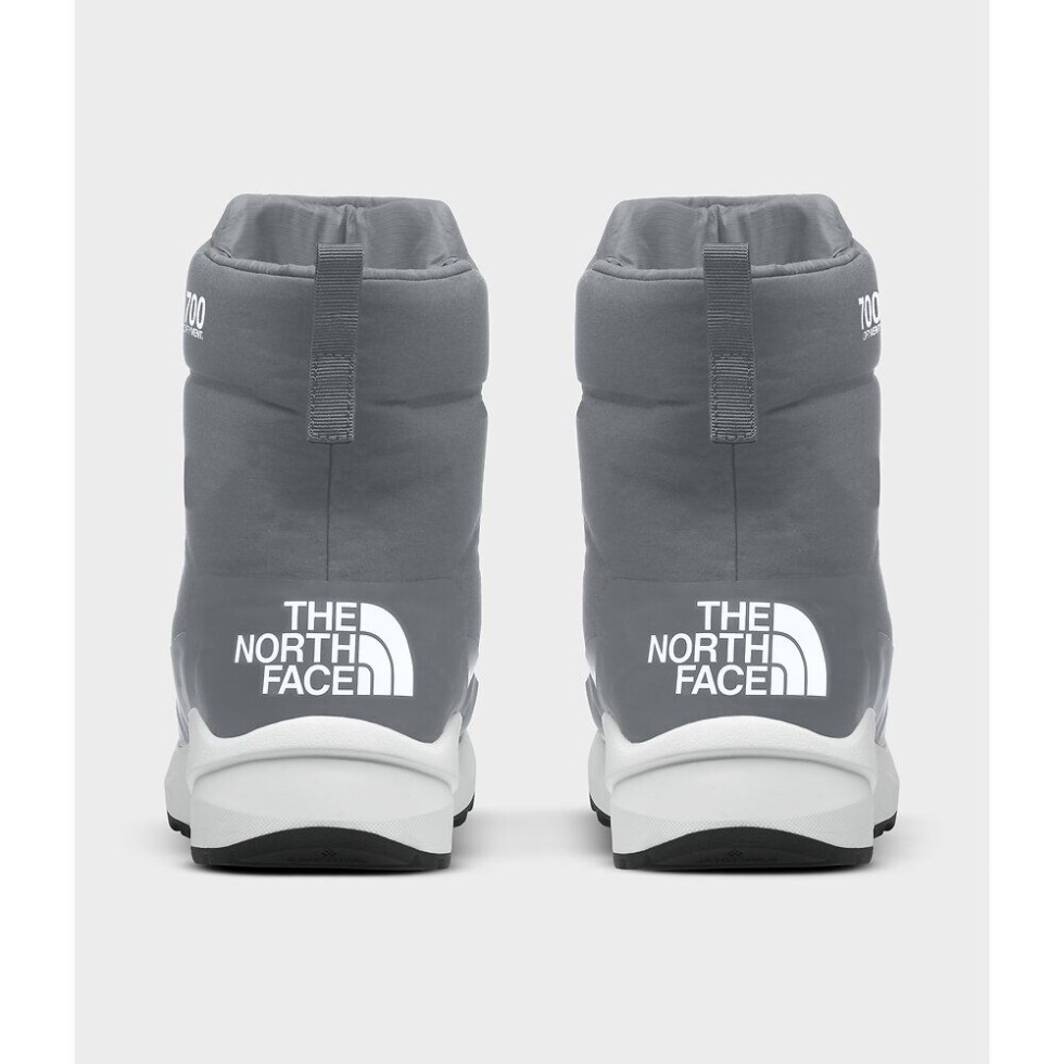 The North Face Men Nuptse Ii Waterproof Booties Grey