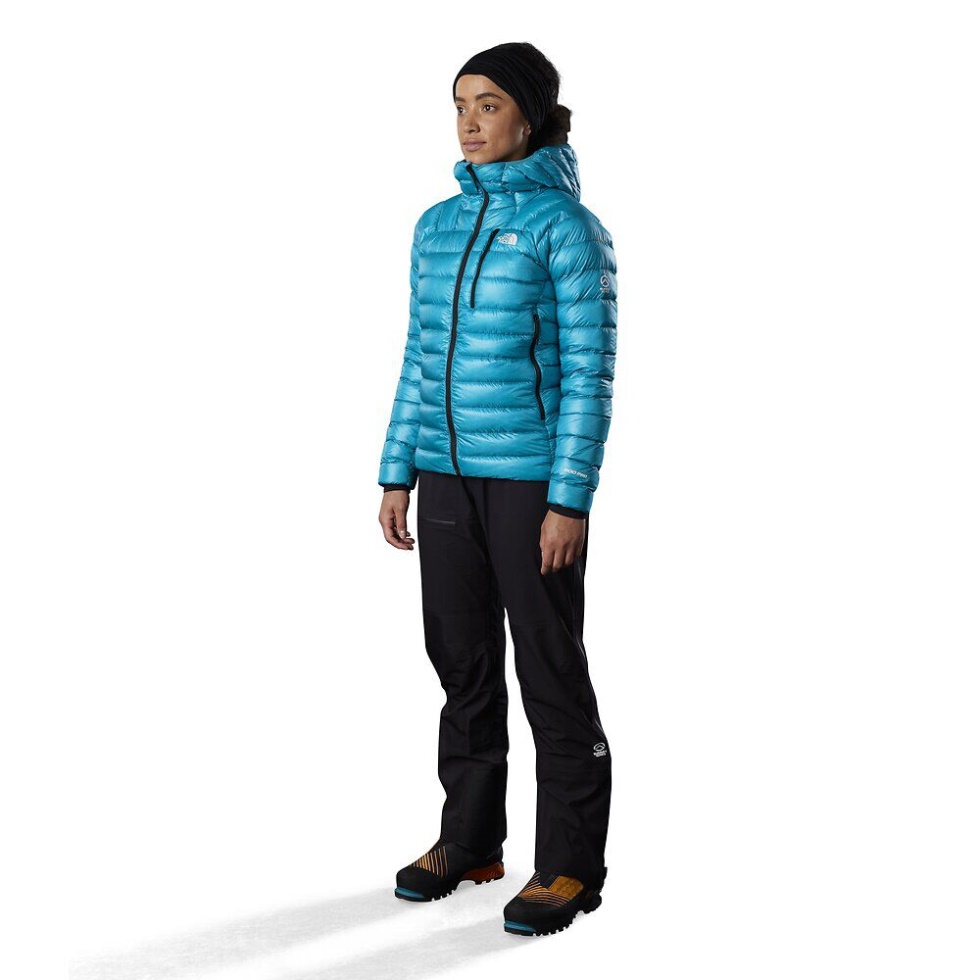 Women Summit Down Hoodie Enamel Blue The North Face