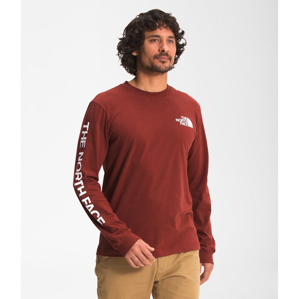 Brick House Red Men Long Sleeve Tnf Sleeve Hit Tee The North Face