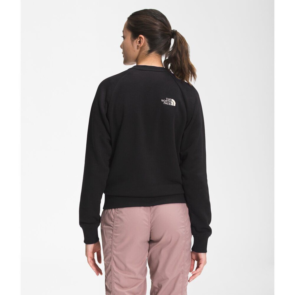 Black Women Simple Logo Raglan Crew The North Face