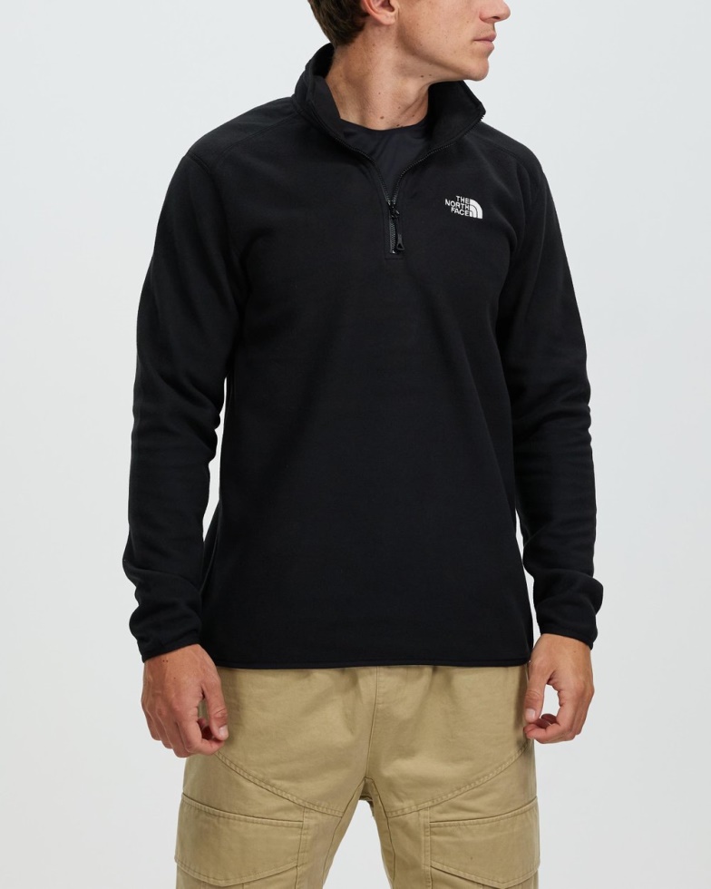 Black The North Face Tka 100 Glacier 1/4 Zip Pullover